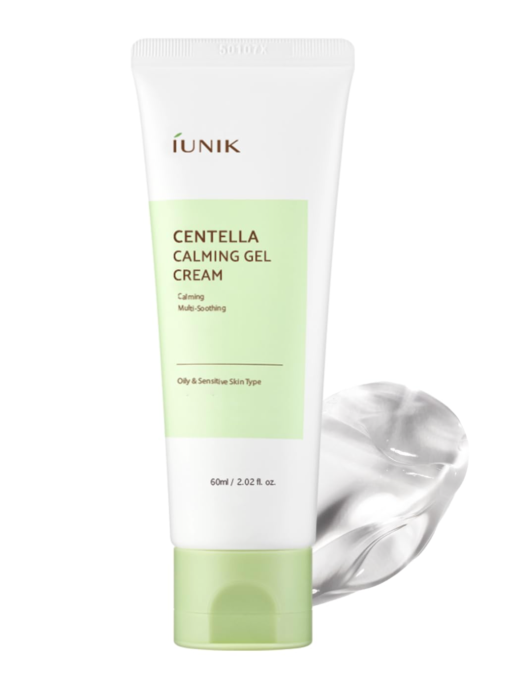 IUNIK Centella Calming Gel Cream – Centella & Tea Tree Non-Comedogenic Lightweight Gel Moisturizer for Soothing & Blemish Care, Korean Skincare for Oily, Sensitive & Acne-Prone Skin, 60ml / 2.02 fl oz