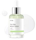 IUNIK Tea Tree Relief Serum – Tea Tree & Centella Asiatica Lightweight Vegan Ampoule for Soothing, Calming & Oil Balance, Korean Skincare for Acne-Prone Skin, 50ml / 1.69 fl oz