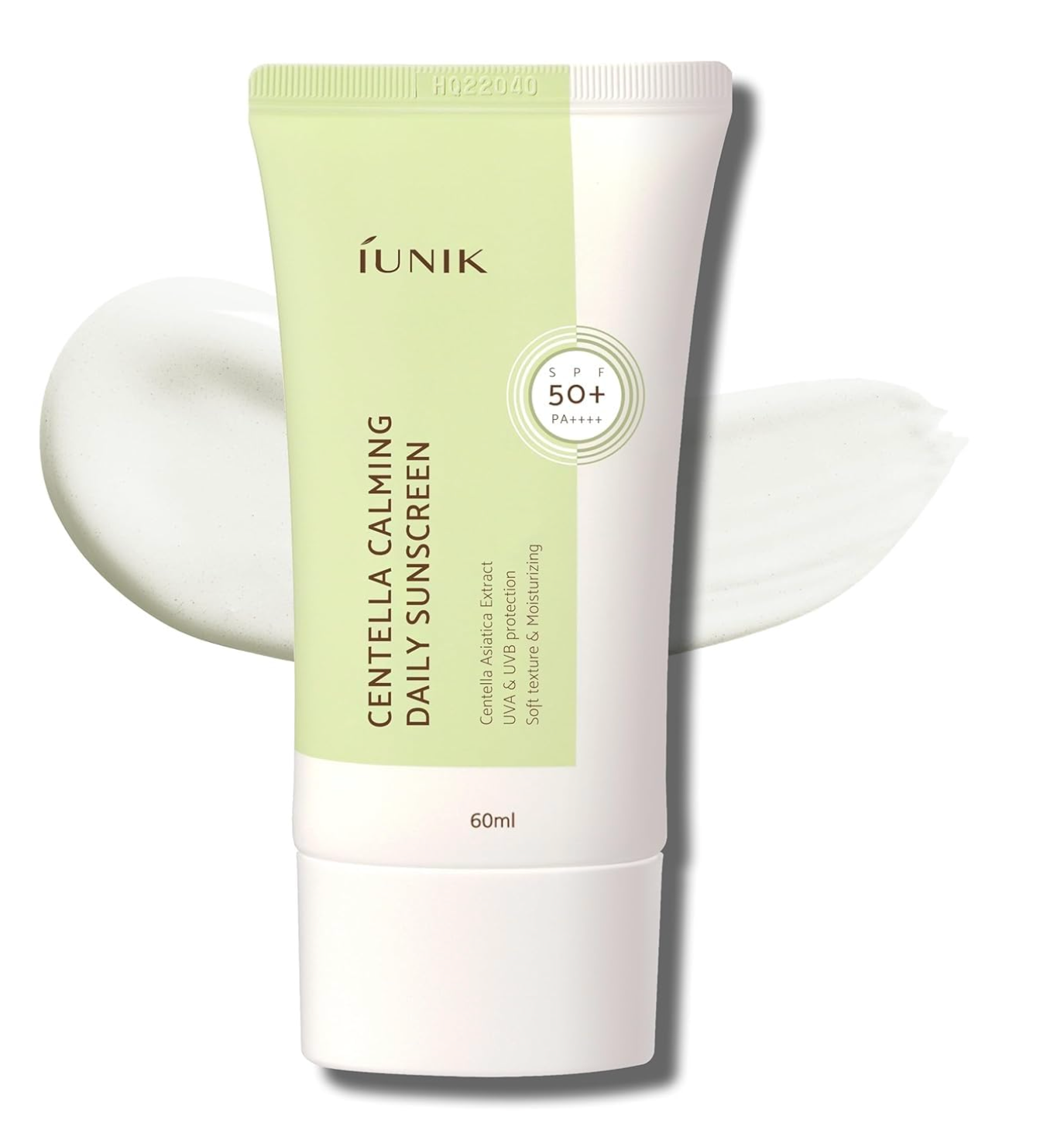 IUNIK Centella Calming Moisture Daily Sunscreen SPF 50+ PA++++ Matte & No White Cast Centella Asiatica Dry Oily Sensitive Vegan Korean Skincare